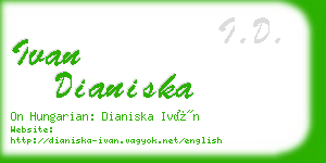 ivan dianiska business card